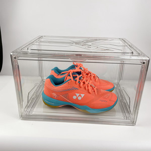 Große stapelbare klappbare Seite offen Magnetische Acryl Kunststoff klare Schuhe Aufbewahrung sbox