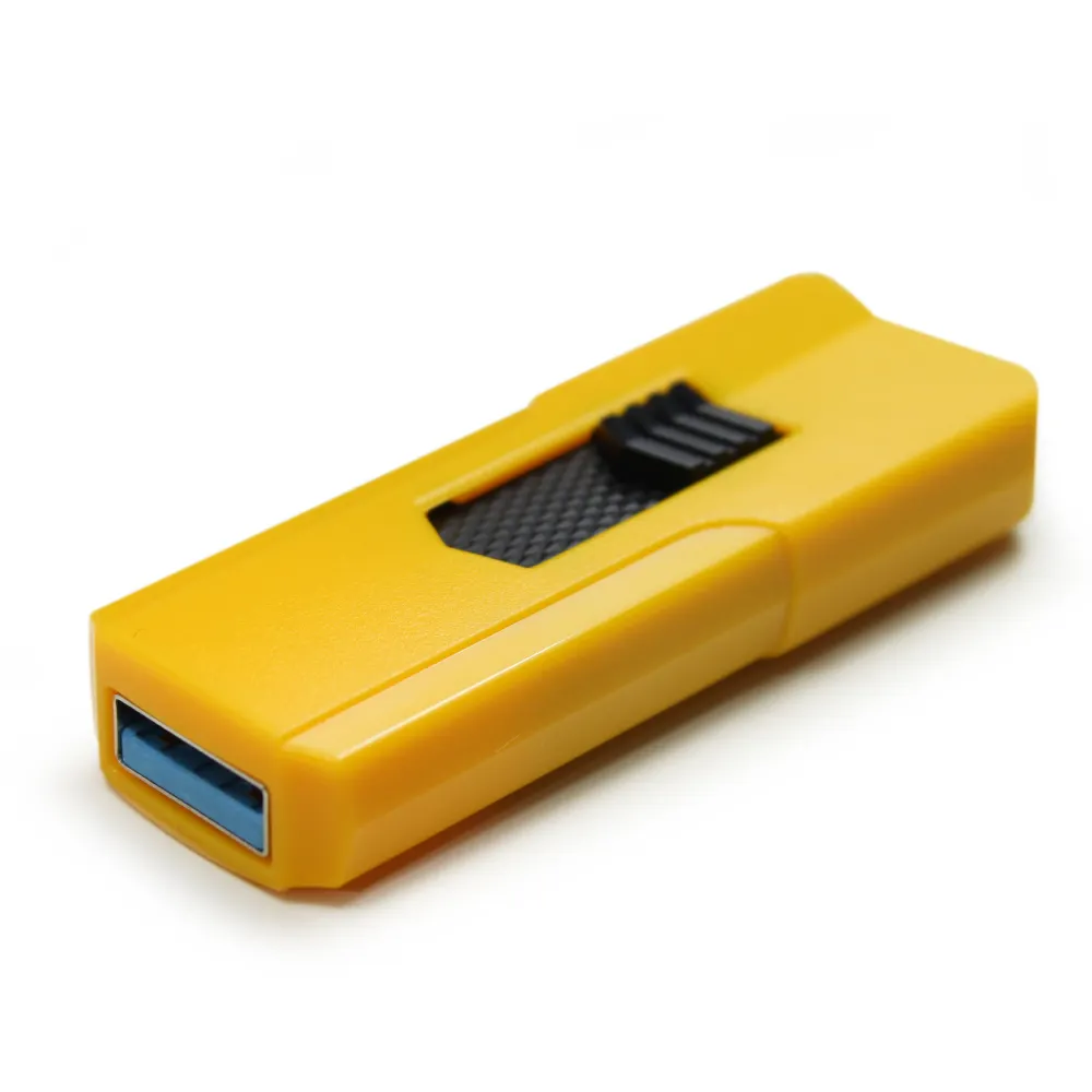 Quente-vendendo o costume plástico amarelo/branco/azul Usb Flash Drive 64GB com tipo de relação do Usb 2,0