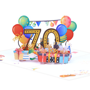 新しいデザインはカスタムデザインを受け入れます18th 30th 60th Birth Greeting 3D Birthday Popup Cards for the Gift with Note Card