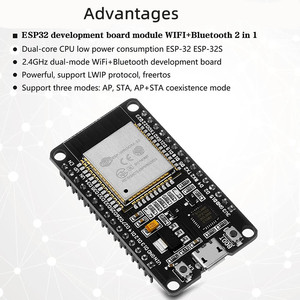 ESP WiFi ESP32-WROOM-32 CP2102 ESP32 38 Pin Micro USB DevKitc V4 ESP32 scheda di sviluppo modulo elettronico, e kit - Product Image 2