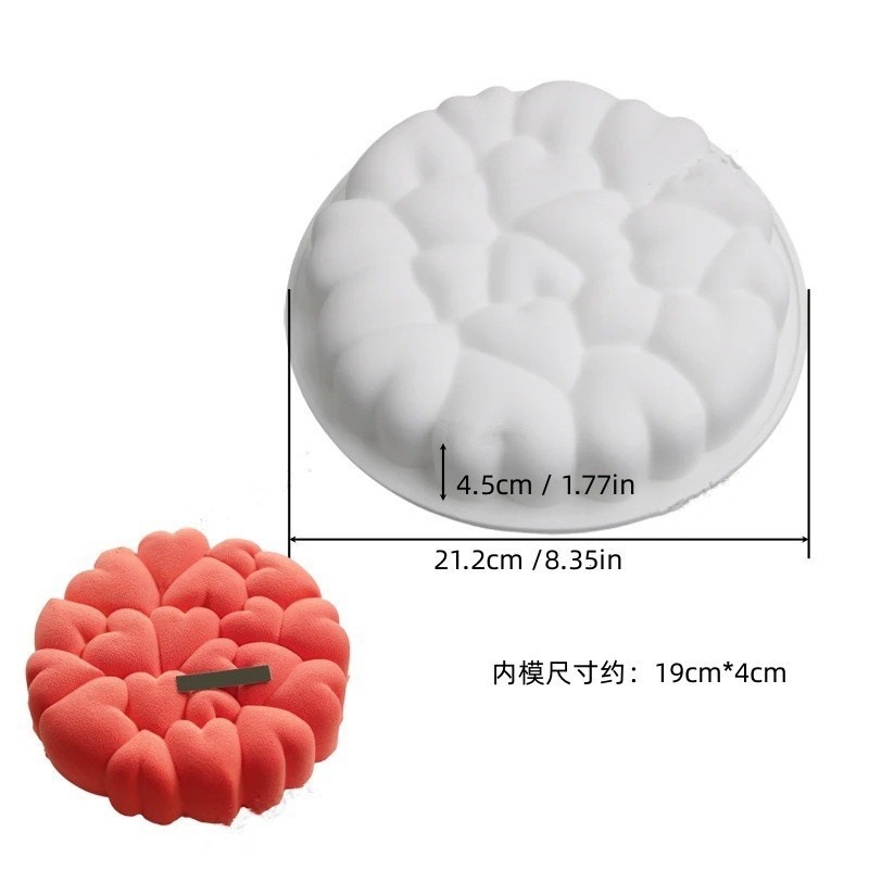 Gt022 stacked heart cake mold