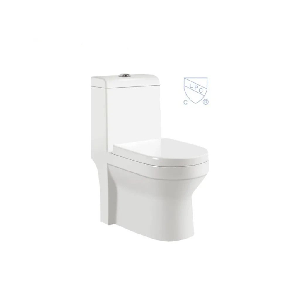 Wc limpador cerâmico branco vitrificado barato uma peça de banheiro com cobertura de assento macio