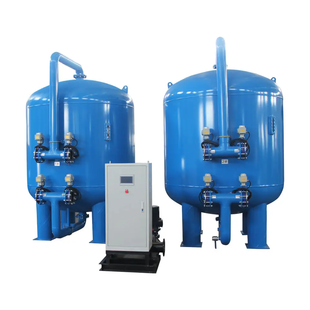 Dia1.6m-filtro automático de arena de cuarzo y carbón activo para tratamiento de agua Industrial