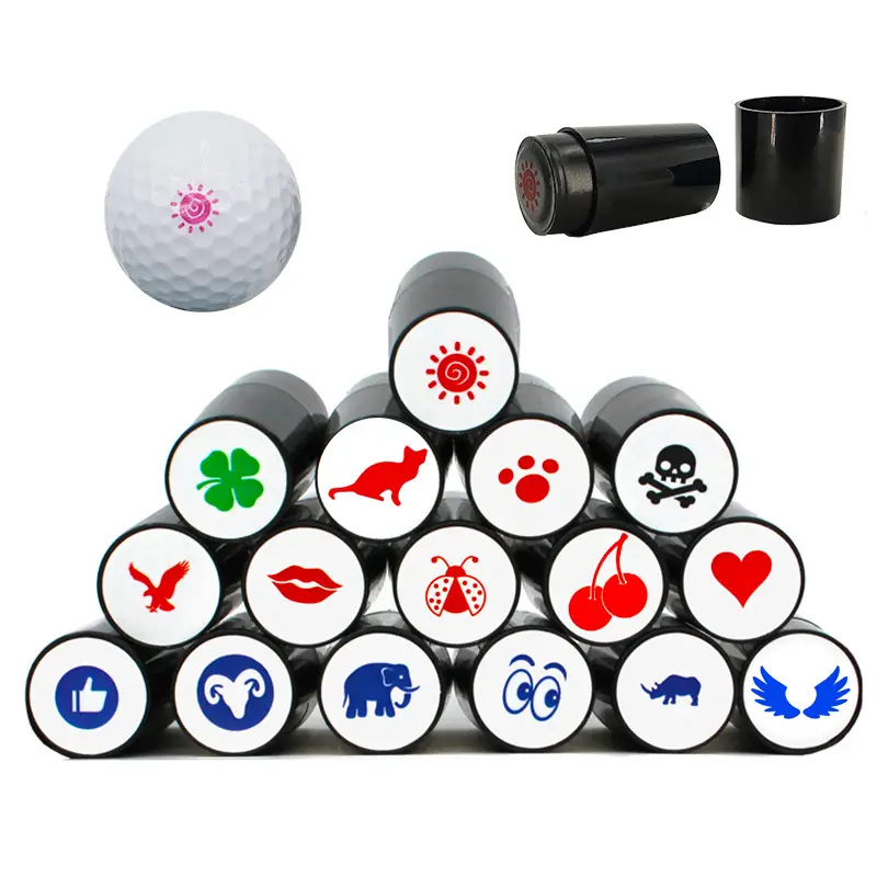 Sello de estampación de pelota de Golf, marcador de sello de impresión, plástico de secado rápido, varios colores, símbolo de Golf Adis para regalo de golfista, nuevo