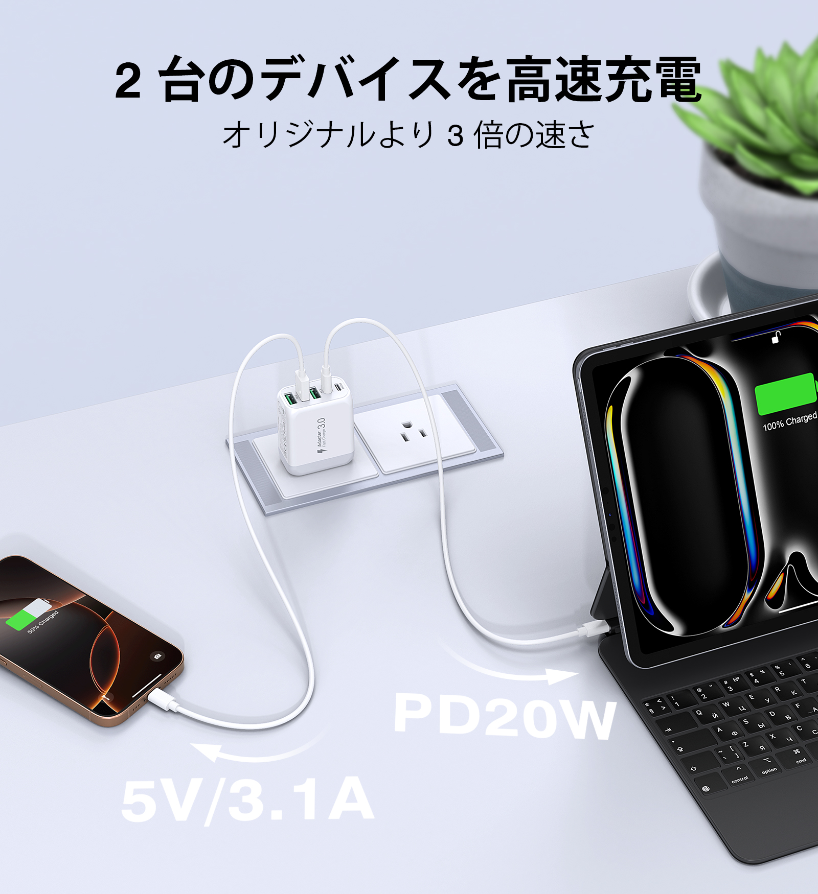 White(JP Plug)