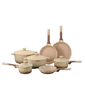 Casseruole a induzione in alluminio di alta qualità <span class=keywords><strong>Set</strong></span> economico di lusso Custom Logo Box antiaderente da cucina pentole personalizzate casseruola - Product Image 1