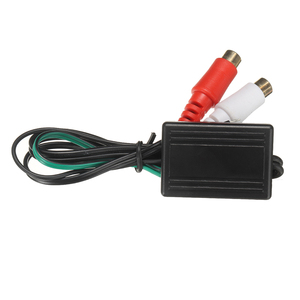 Convertidor de salida de línea de Audio de alto a bajo nivel, amplificador, adaptador, altavoz de coche a 2 RCA