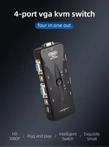 SY 4-Port USB 2.0 Type <strong>KVM</strong> <strong>Switch</strong> Mouse/Keyboard/VGA Video Monitor