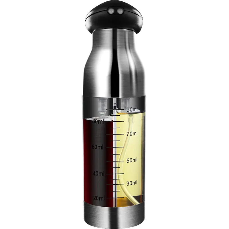 Dupla cabeça spray óleo garrafa cozinha tempero separação atomização pressionado óleo de dupla utilização e frasco de óleo de armazenamento vinagre