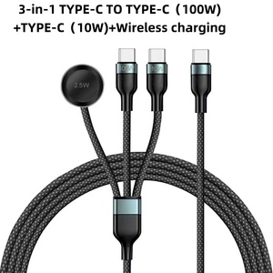 สายเคเบิลข้อมูลชนิด C แบบ3-in-1สะดวกสำหรับอุปกรณ์หลายเครื่อง - Product Image 2