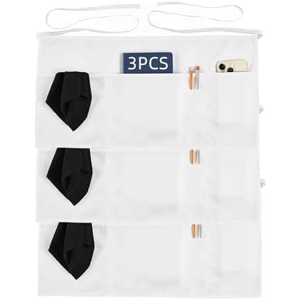 Lot de 3 demi-tabliers blancs