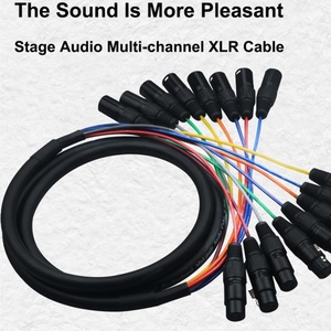 Cable de señal de Audio multicanal, conector XLR macho y hembra de 8 vías para luz de escenario, sonido y señal, par de enchufes