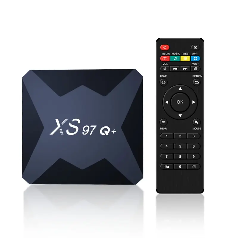 Лучшая цена XS97Q + Android 10 Allwinner H313 tvbox 1GB 8GB четырехъядерный IPTV приставка ott iptv Приставка smart android 4k tv boA