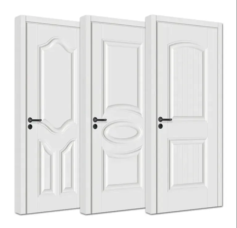 Personalizzato MDF bianco macchiato in legno intaglio decorativo adescato porta interna Prehung