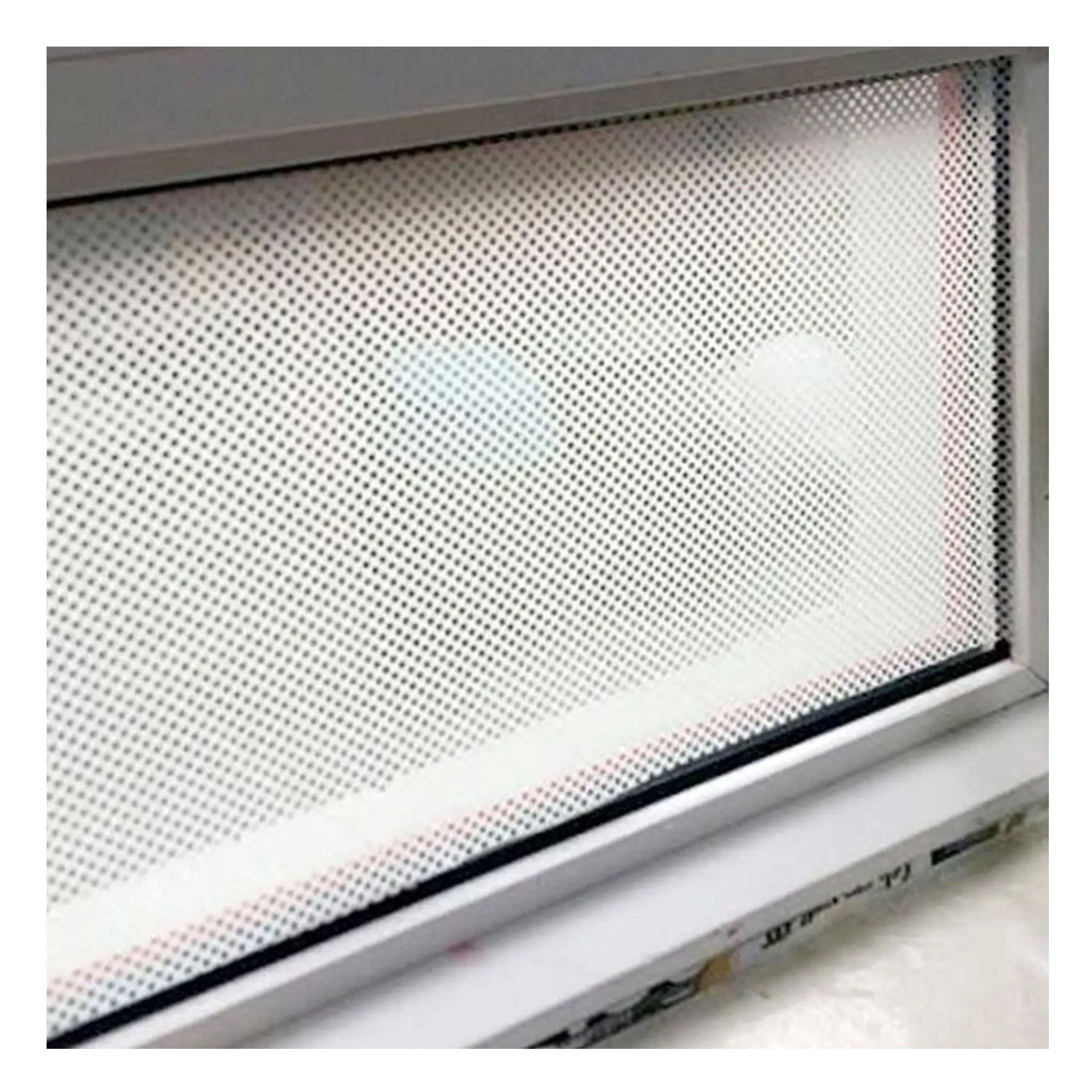 Pegatina de ventana de vidrio perforado con impresión personalizada, pegatina de vinilo transparente de visión unidireccional