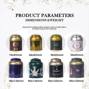 厂家直销小罐带盖金属茶罐散茶双盖茶罐可定制印花咖啡罐 - Product Image 5