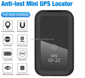 เครื่องระบุตำแหน่ง GF22ขนาดเล็กเครื่องติดตามรถยนต์ GPS กันขโมยแอปเครื่องติดตามควบคุมระยะไกลดูดซับแม่เหล็กแรงสูงเครื่องติดตาม GF22ป้องกันการสูญหาย