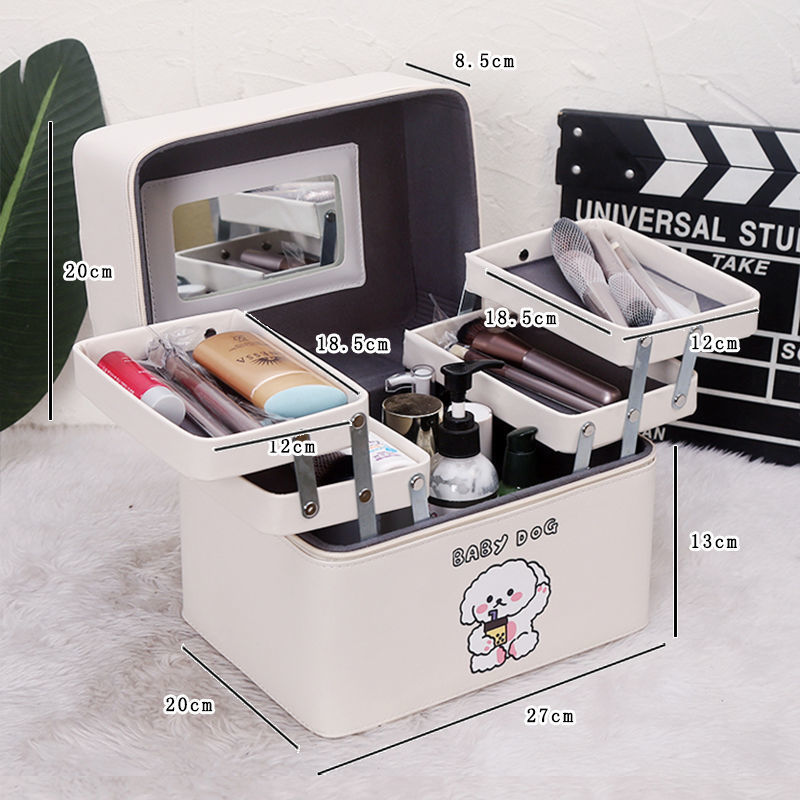White dog four trays