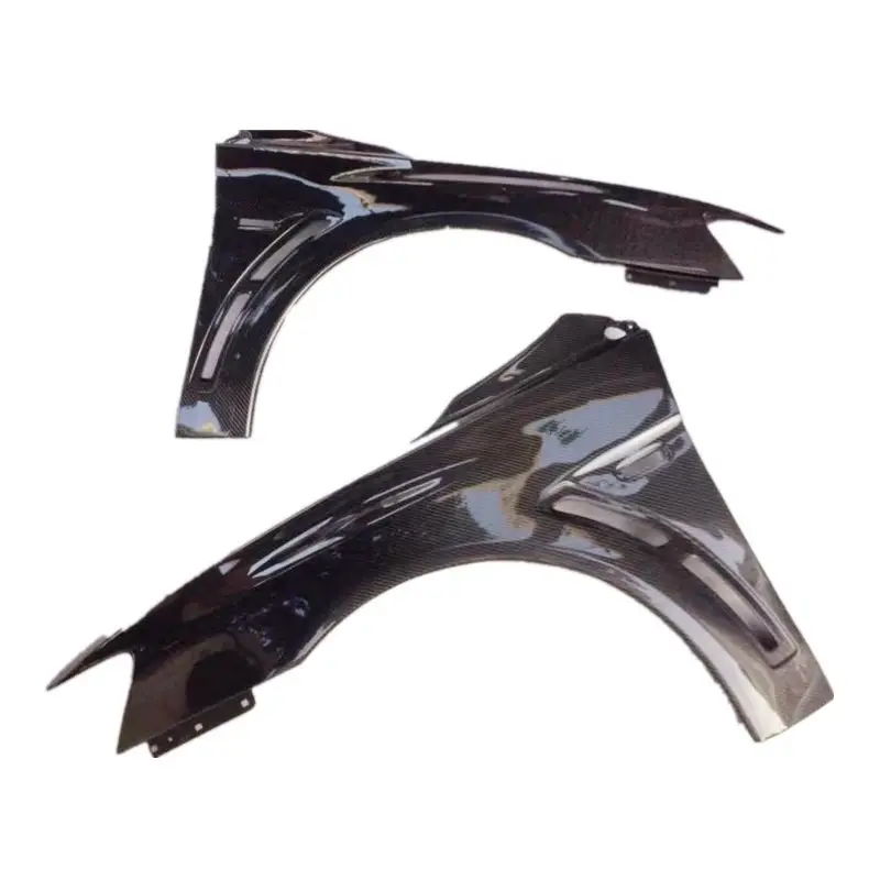 Ein Paar Kohle faser Kotflügel für Mitsubishi Lancer 2009-2015 EVO Vorderseite Kotflügel Röcke Blatt platte Auto Karosserie teile
