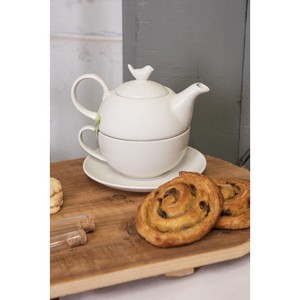 北欧陶瓷茶具一套茶壶，带杯托瓷器茶壶 - Product Image 6