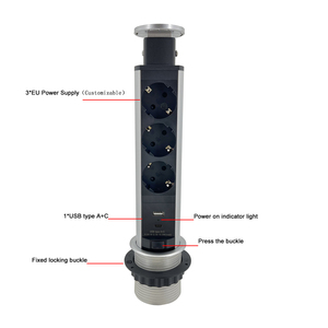 Toma de corriente emergente de 3 salidas con cargador USB rápido, toma de mesa 1A1C para encimera de cocina - Product Image 5