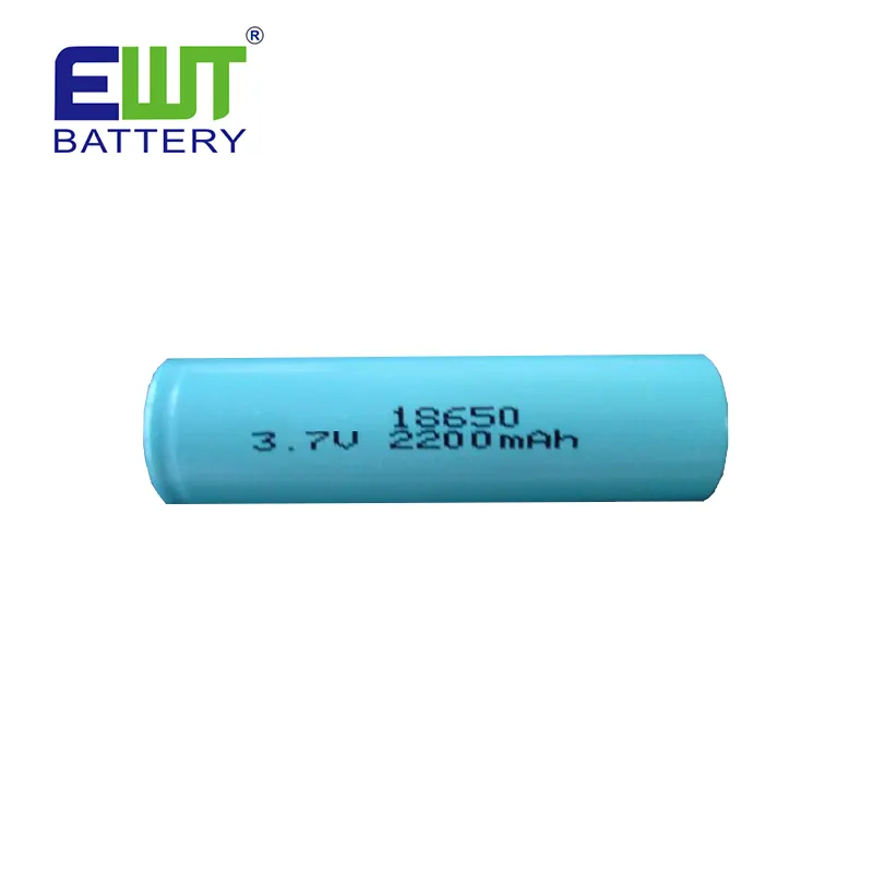 อัตราสูง ICR18650 2200Mah 3.7V แบตเตอรี่ลิเธียมไอออนแบบชาร์จไฟได้5C 7.4Wh สำหรับไฟฉายสว่าง