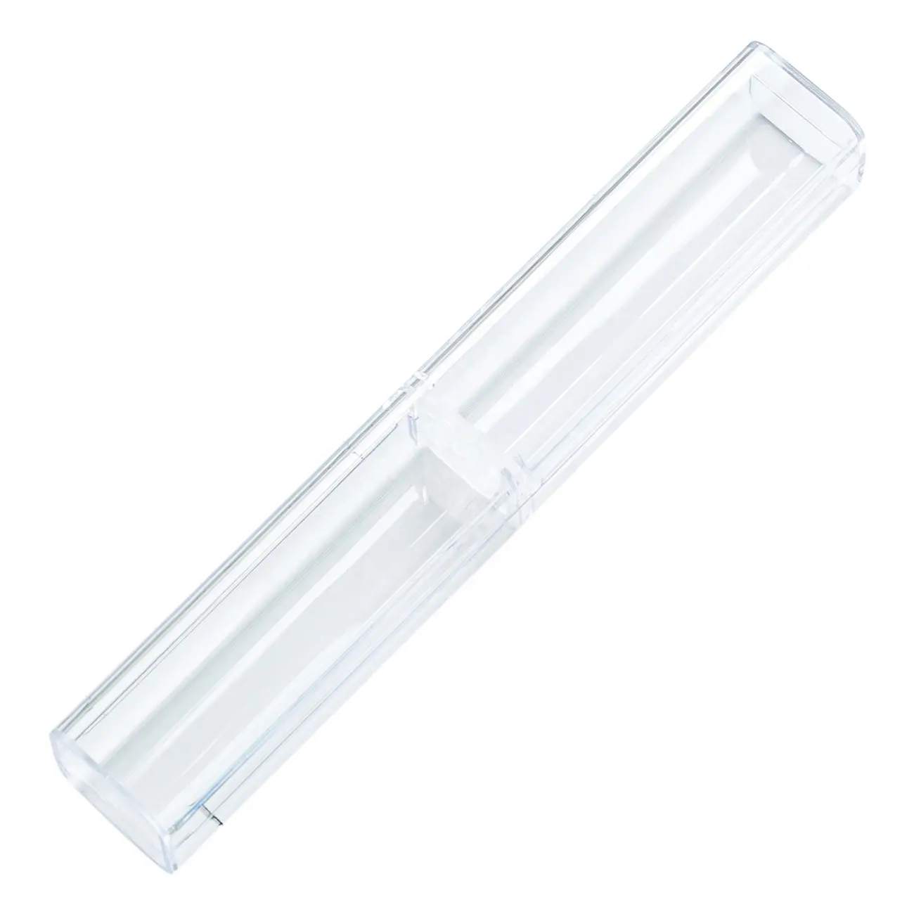 عالية الجودة بالجملة مخصص فارغة القلم قلم حافظات بلاستيكية علبة التعبئة والتغليف هدية شفافة صغيرة من البلاستيك للقلم