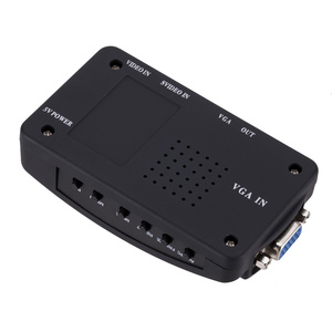 Adaptador AV a VGA para ordenador portátil, convertidor de vídeo para PC, TV, RCA, s-video, entrada a PC, VGA, salida LCD, caja de vídeo