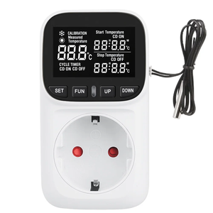 Presa termostato presa regolatore temperatura digitale EU con sensore Timer sonda di riscaldamento interruttore di raffreddamento 16A retroilluminazione - Product Image 1
