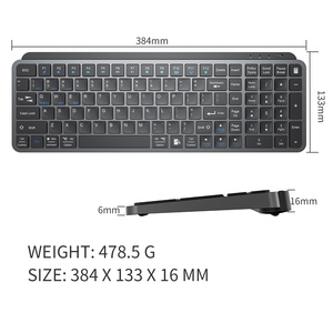 Juego de teclado y ratón inalámbricos, perfil bajo, escritura silenciosa precisa fluida, teclas de tijera, compatible con PC, Linux, Chrome, Mac - Product Image 4