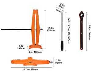 Fabrika indirimli 3t ve 5T kapasiteli çelik makas Jack arabalar için döşeme ve Max yükleme 5T ile hava krikosu - Product Image 3