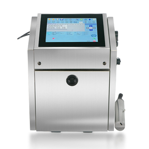 Venta directa del fabricante Pantalla táctil de alta velocidad Impresora de inyección de tinta de 6 líneas de caracteres pequeños Código QR Fecha de producción Impresora de código de barras - Product Image 1
