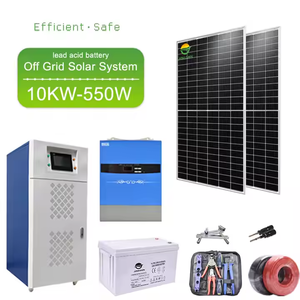 景孙完整太阳能系统5KW 8KW 10KW离网太阳能发电系统带铅酸蓄电池支持定制 - Product Image 1