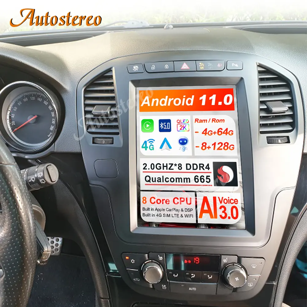 Автомобильная Мультимедийная система G6, Qualcomm Android 11 128 Tesla Radio для Opel Vauxhall Holden Insignia 2008-2013, GPS-навигация, головное устройство, мультимедийный плеер
