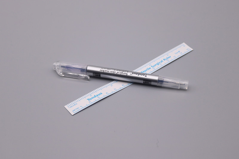 Blue-Double Head Silver Pen