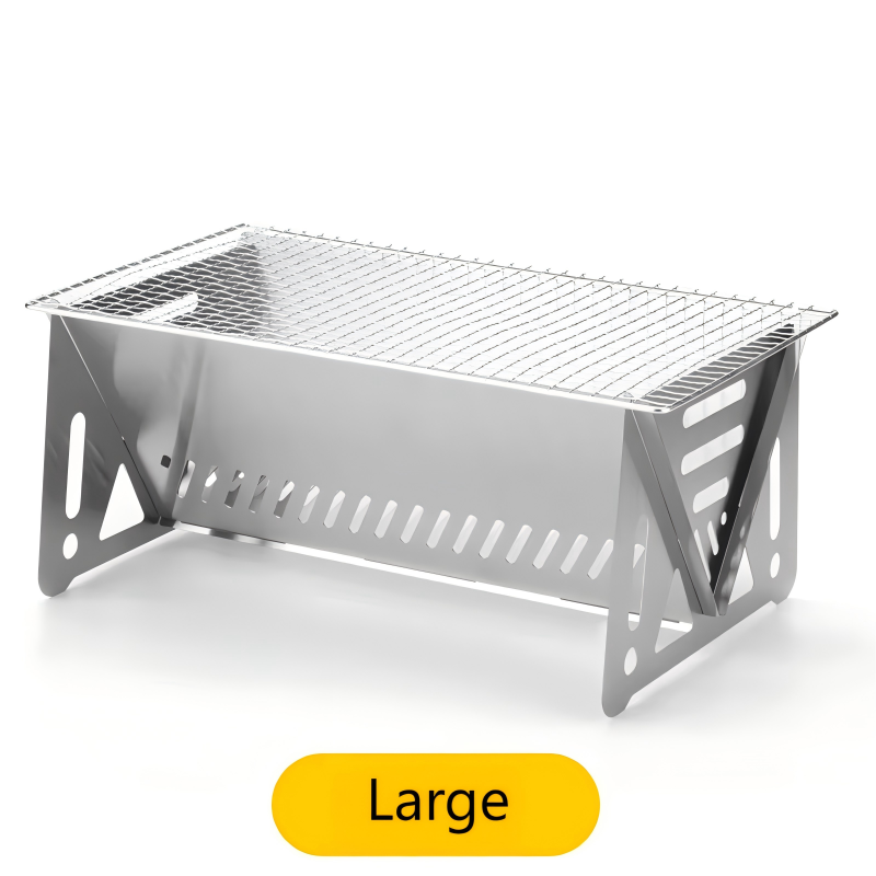 Grand barbecue couleur acier inoxydable (40 cm)