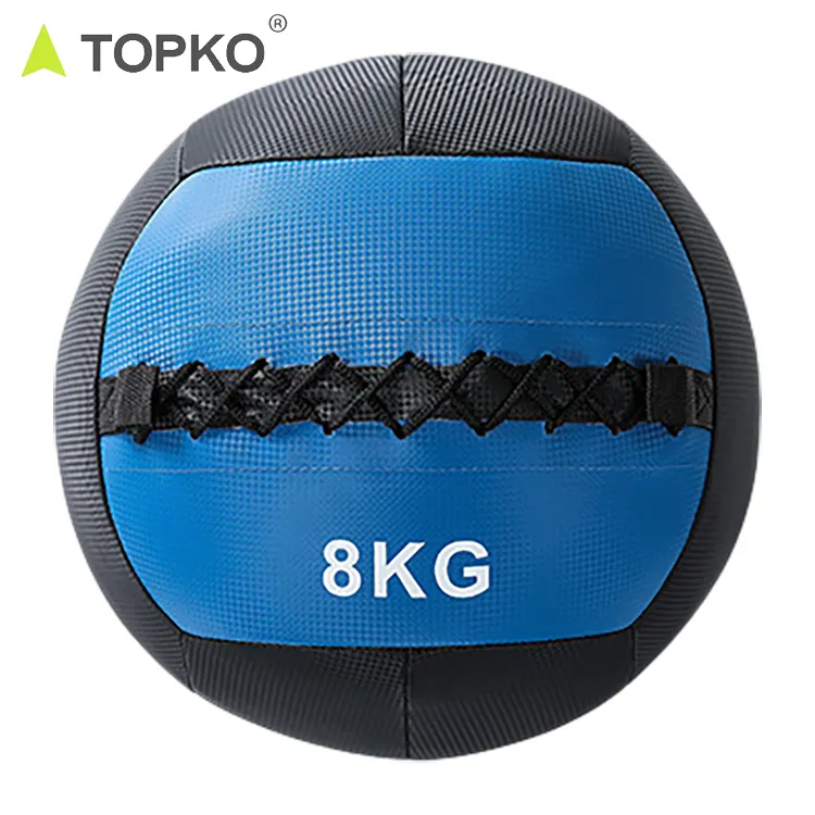 TOPKO Strength And Conditioning Exercises Cross fit Training PU Leather PVC Wall Ball