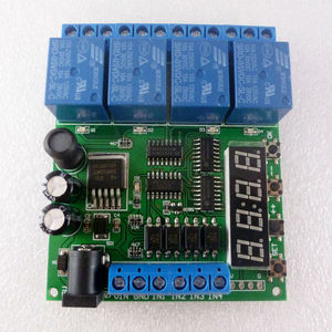 タイミングループインターロックセルフロック用DC12V4チャンネル多機能サイクル遅延タイマーリレーモジュール