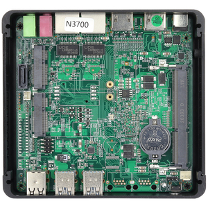 Portátil portátil de escritorio computadora en-tel Pen-tium N3700 Linux HTPC LAN Gigabit Dual HD puerto sin ventilador Barebone Mini PC - Product Image 5