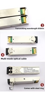 1.25G SFP 850nm 550M Gigabit mô-đun quang hỗ trợ DDM Dual LC giao diện mô-đun sợi kép cho <span class=keywords><strong>Cisco</strong></span> Huawei h3c finisar - Product Image 3