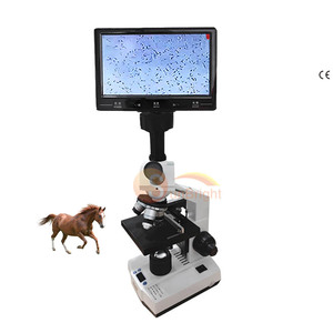 Microscopio digital completo con pantalla HD de 9 "Microscopio ajustable y compatible con cámara de Educación de laboratorio - Product Image 1