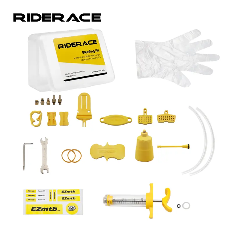 RIDERACE Universal Mountain Bicycle Hydraulic Disc Brake Mineral Oil Bleed kit Bike Repair Tools for Magura Hope Tektro Series