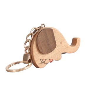 3D定制雕刻木制钥匙圈木钥匙扣 - Product Image 1