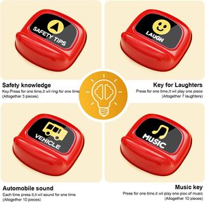 教える意味のある消防車のおもちゃシミュレーションステアリングホイール運転おもちゃ幼児音と光のある消防車のおもちゃ