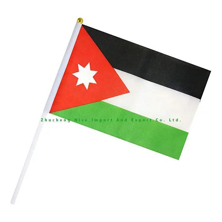 Banderola de mano personalizada de fábrica, 100% poliéster, 14x21cm, Jordan