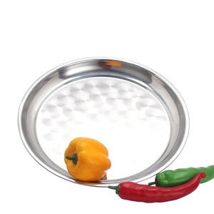 多规格不锈钢泰式加厚底式大圆托盘 - Product Image 4