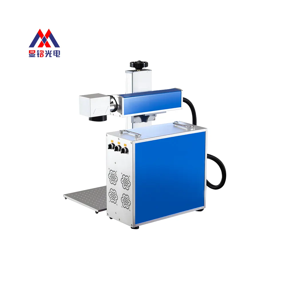 XM vendita calda Mini Split tipo Laser marcatura macchina per incisione 20W 30W 50 Watt fibra Raycus Laser marcatura per metallo di plastica