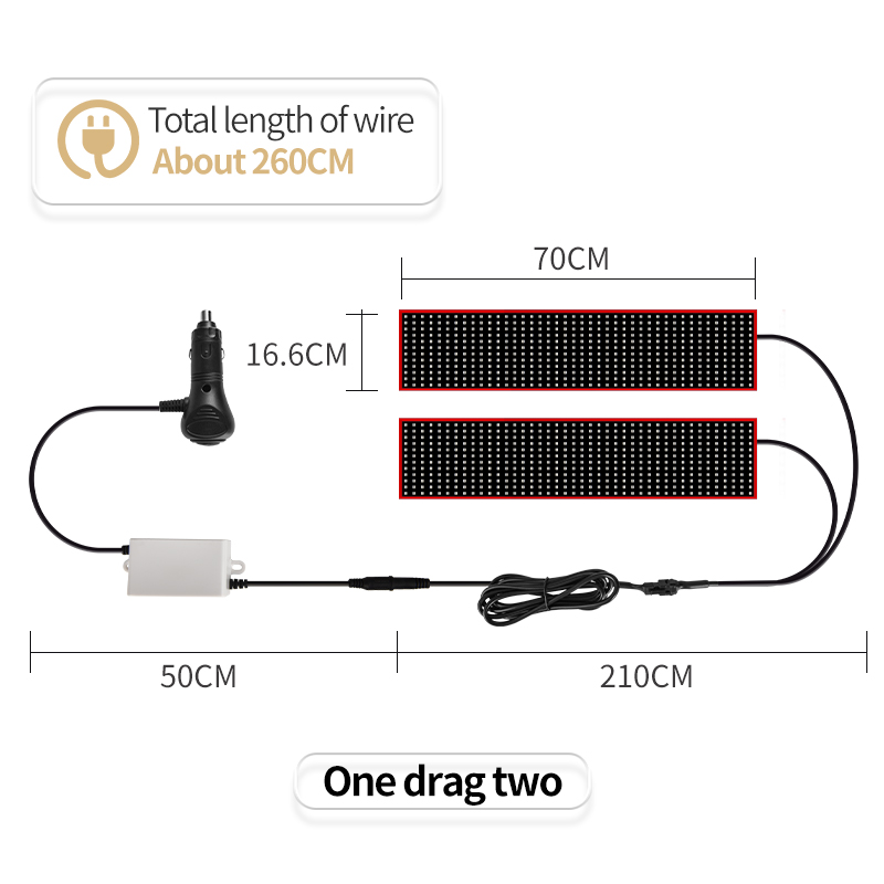 16,6 cm 70 cm 2 pièces