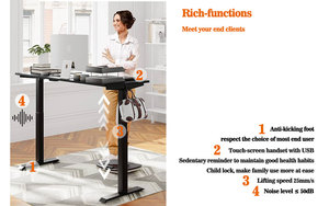 Mesa de Juegos de ordenador PC de altura ajustable estable y cómoda con motor doble - Product Image 3