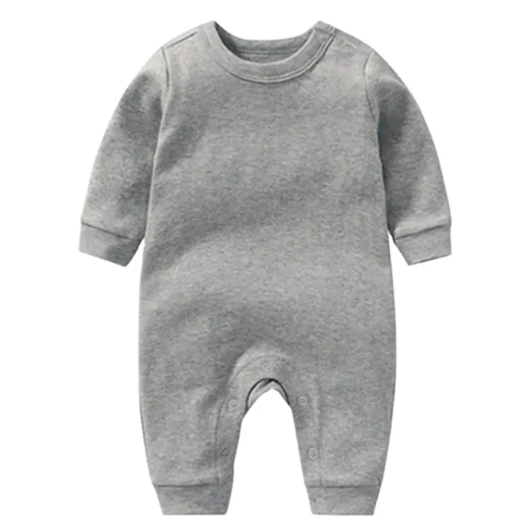 Pyjama en coton biologique pour bébés, en spandex, vêtements vierges, pour couleur unie, barboteuse, à manches mi-longues, pour filles et garçons, diy, printemps, été et automne